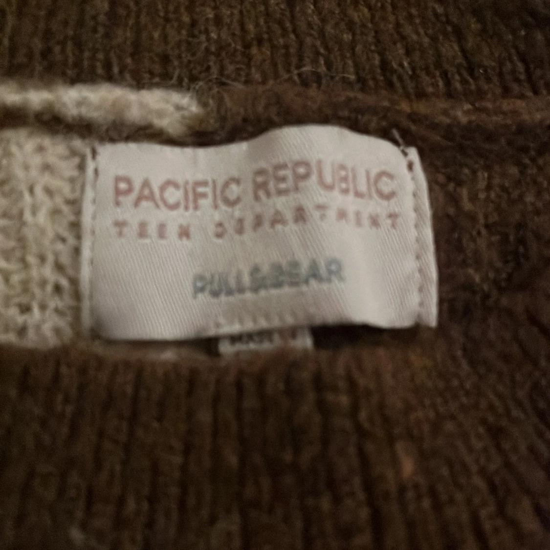 Brun och beige rutig tröja från Pull&Bear - 1