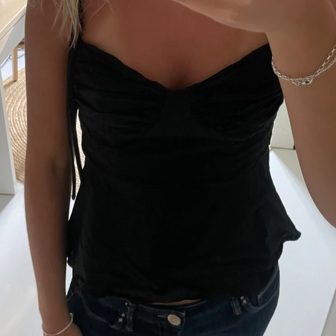 Poplintopp svart  - 1