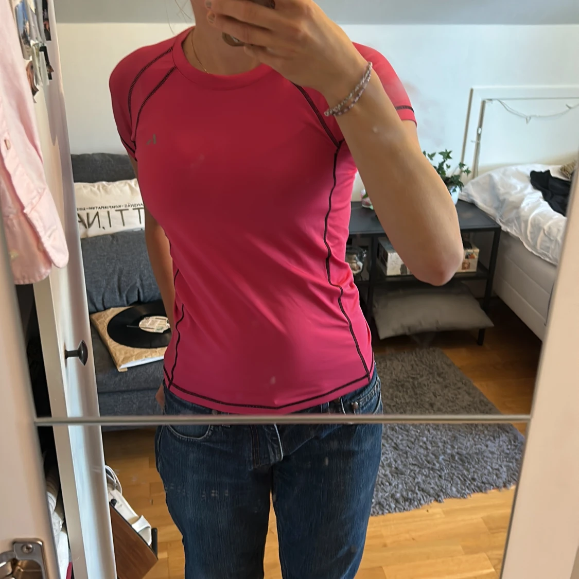 Rosa tränings-tshirt 