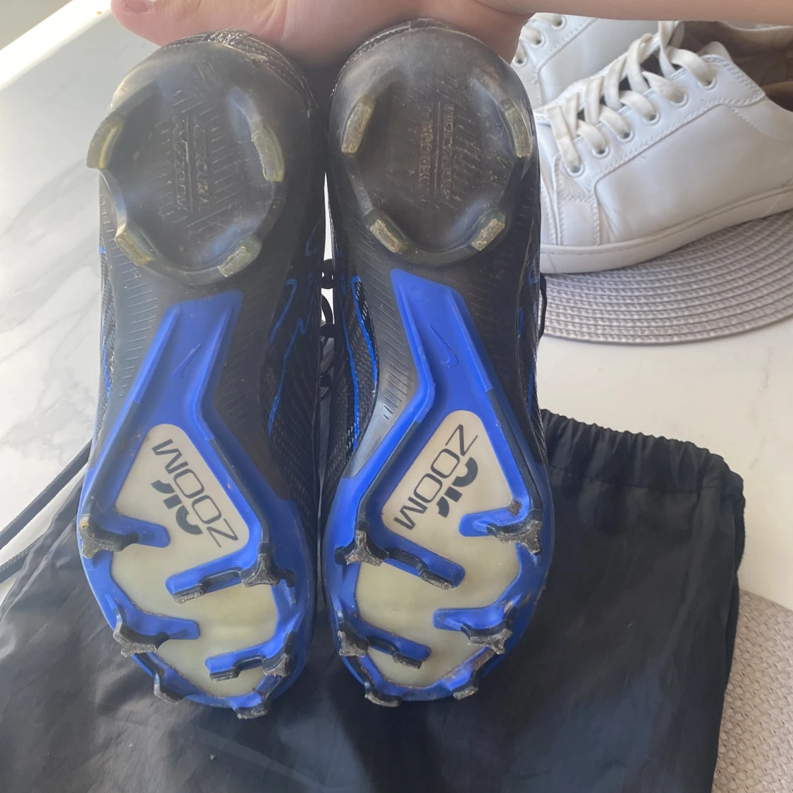 Nike Mercurial fotbollsskor svart/blå - 3