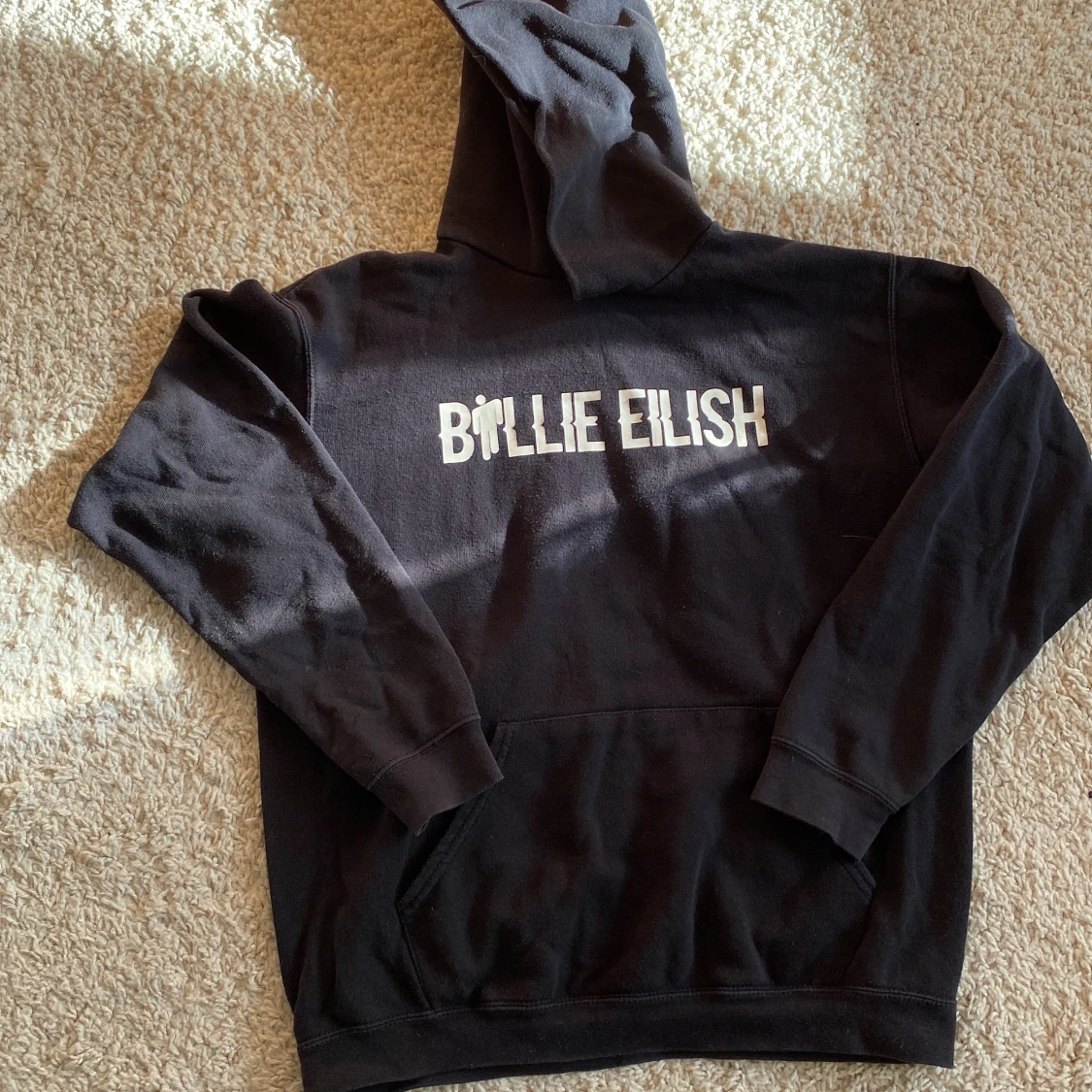 Svart Billie Eilish hoodie Fruit of the Loom