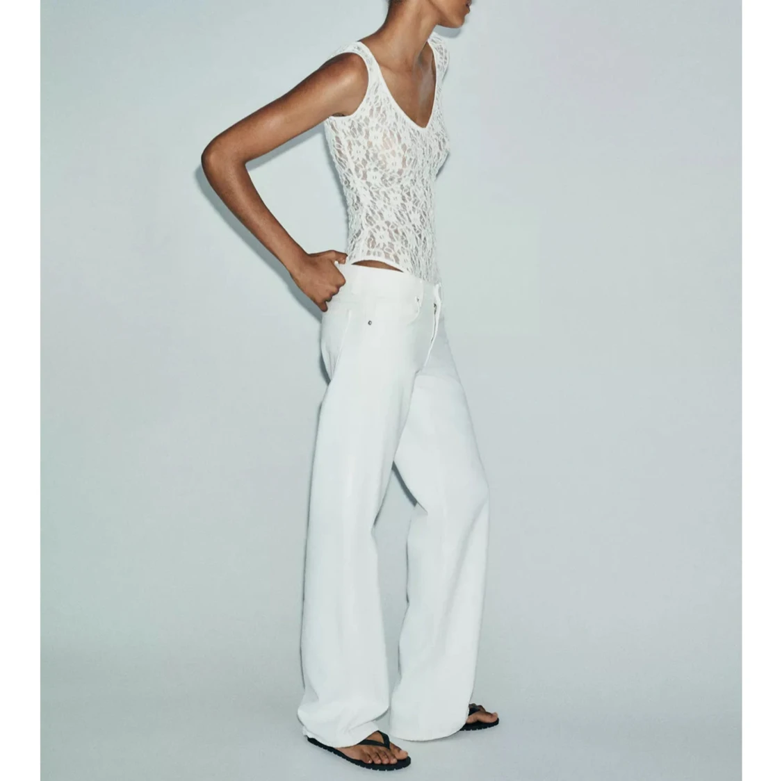 Vita wide jeans med rak passform - 2