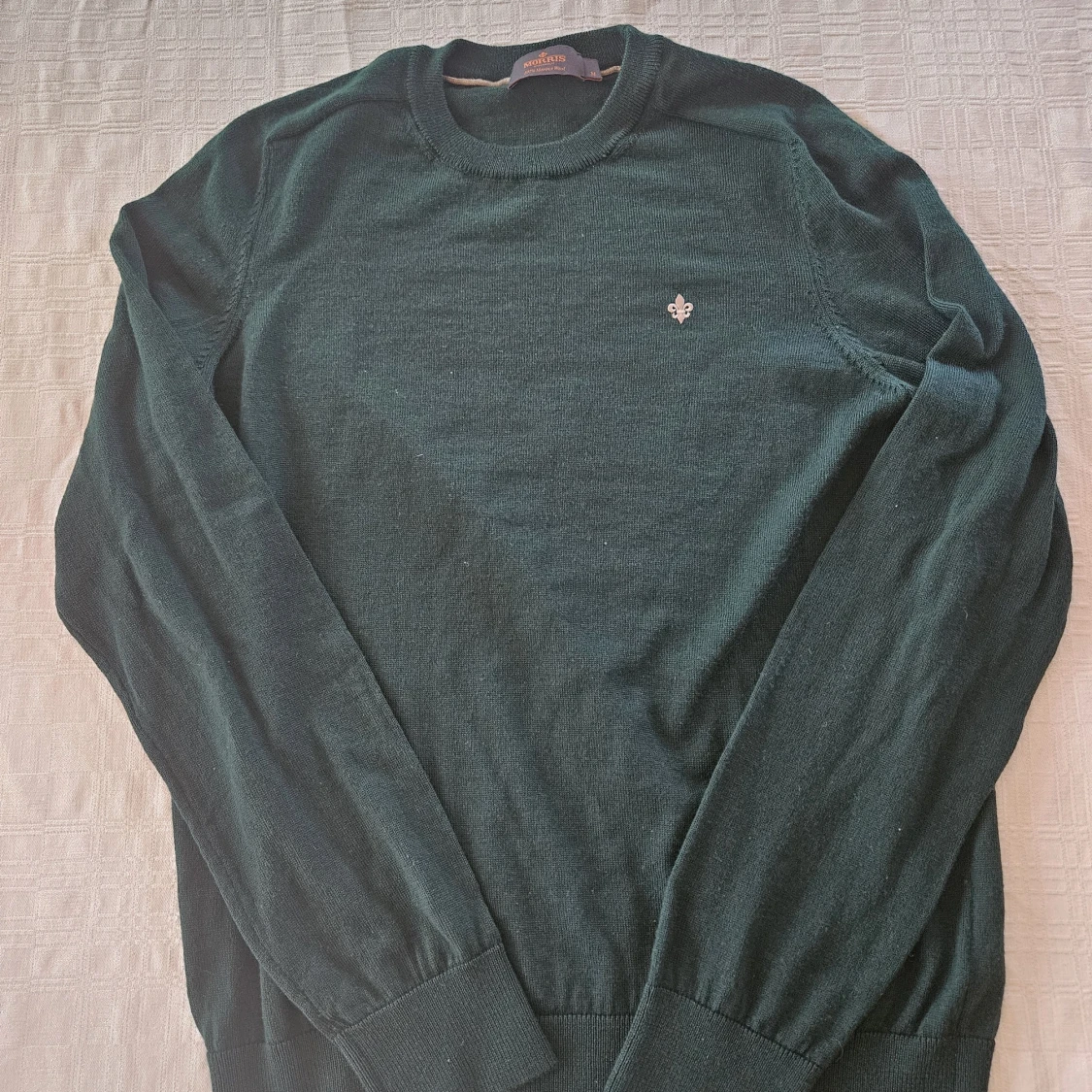 Mörkgrön stickad tröja från Morris
