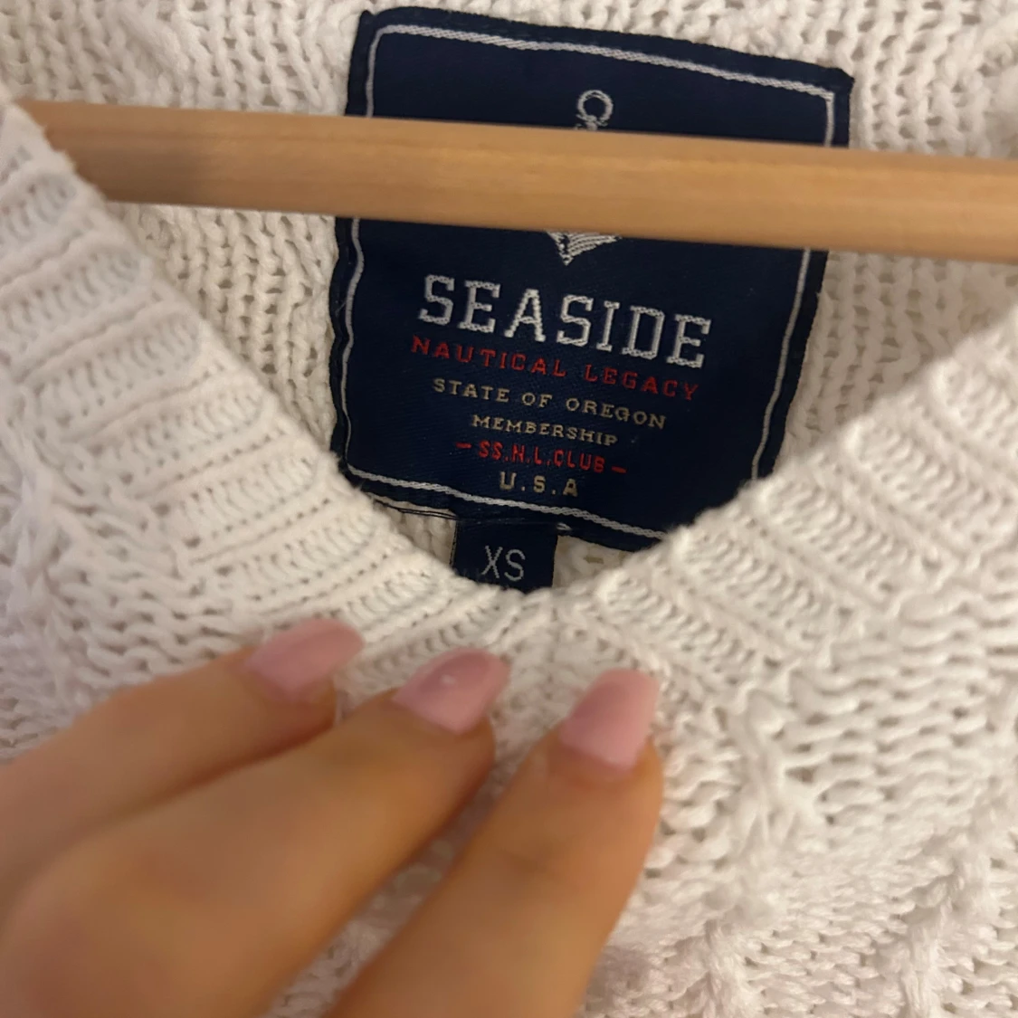 Vit stickad tröja från Seaside - 1