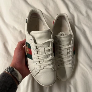 Gucci ace - Hej, säljer dessa gucci ace | Storlek: 6.5 | Passar: 41.5 | Skick: 8/10 | Kommer utan Box | Tveka inte att höra av dig vid frågor eller funderingar😊