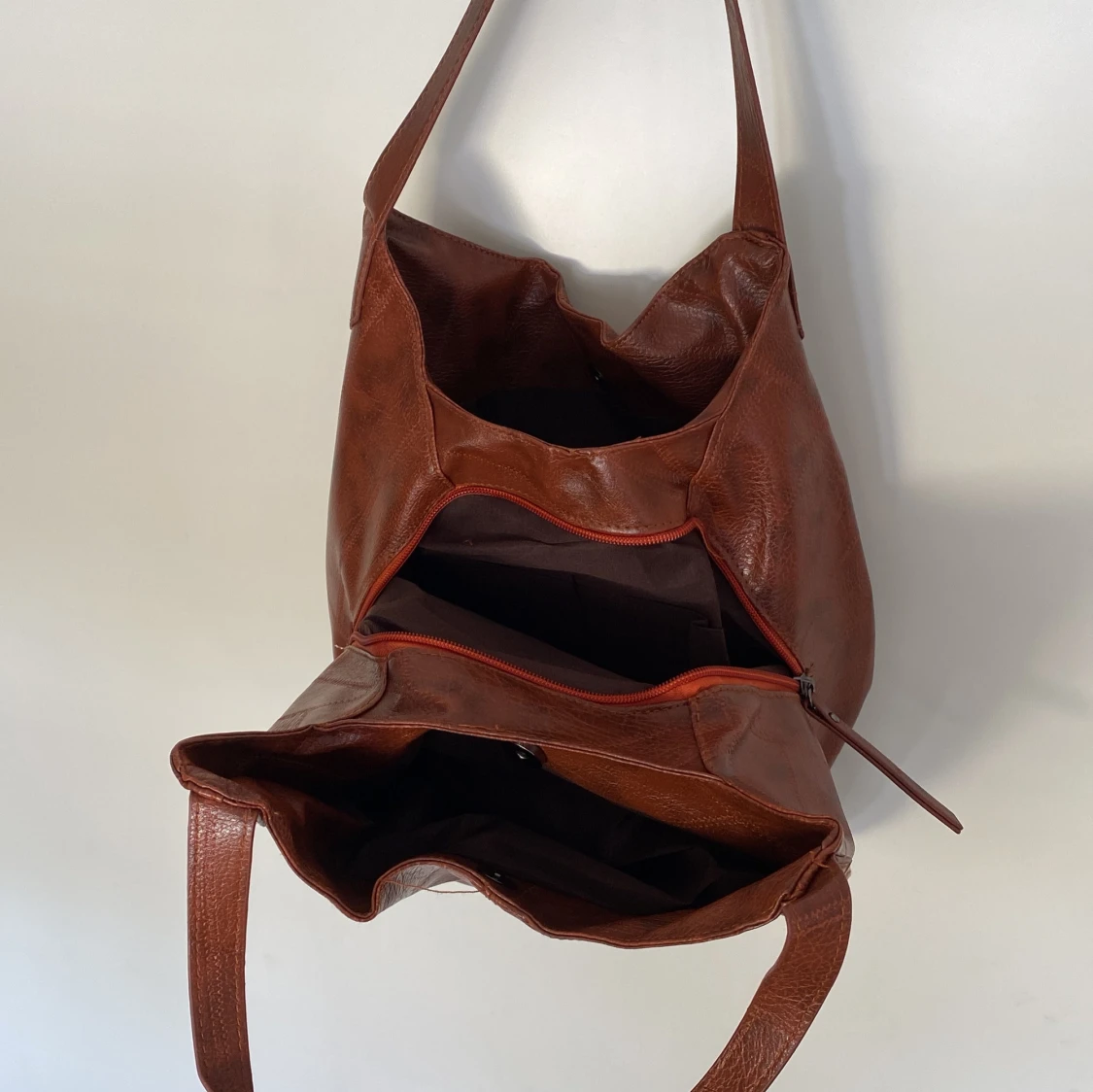 Brun axelväska i skinn - 2