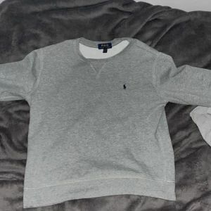 Grå sweatshirt från Polo Ralph Lauren - Säljer en grå sweatshirt från Polo Ralph Lauren. Tröjan har size L, Men skulle tro att den passar de som är 160-170 Cm. Eftersom den är för liten för mig.