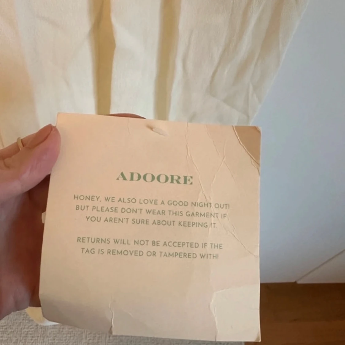 Adoore Klänning, Off White, Strl: 38 - 4