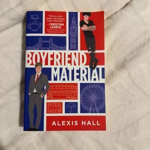Boyfriend Material -  'Boyfriend Material' av Alexis Hall.  Den handlar om Luc O'Donnell som behöver en perfekt låtsaspojkvän för att förbättra sitt rykte. En humoristisk och romantisk berättelse om kärlek och relationer.