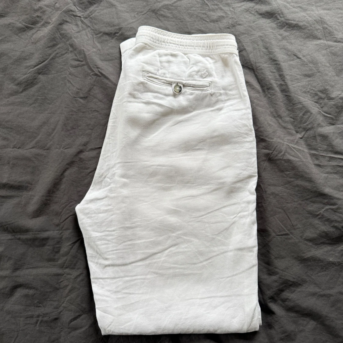 Vita linnebyxor från Morris