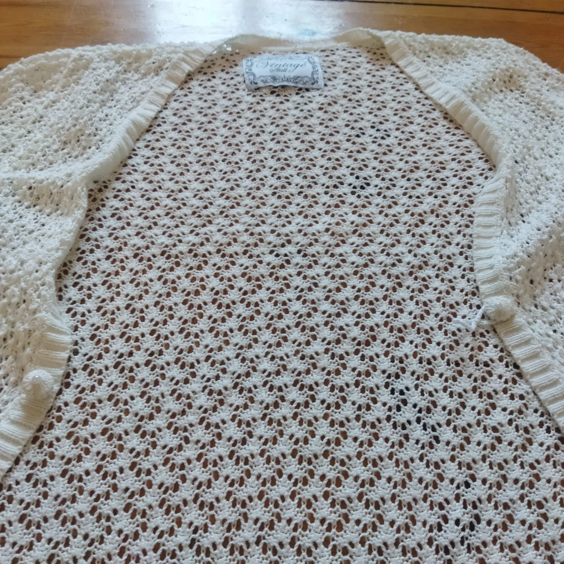 Vit stickad kofta från Vintage Skill - 1