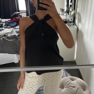 Zara halterneck topp - Svart topp från Zara, superfin och nästan helt oanvänd!❤️