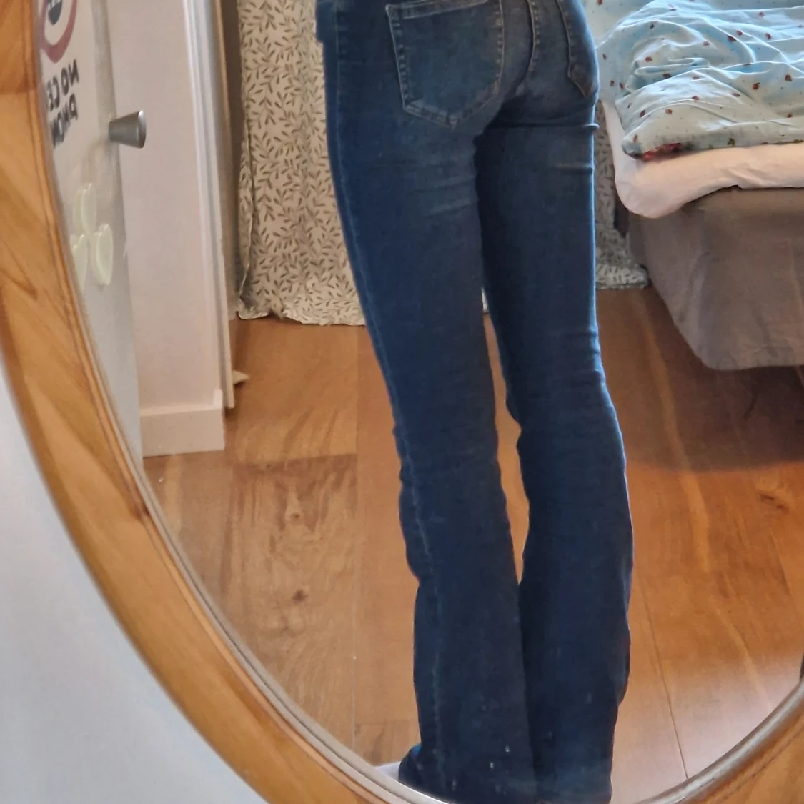 Mörkblå Midwaist Bootcut Jeans  - 1