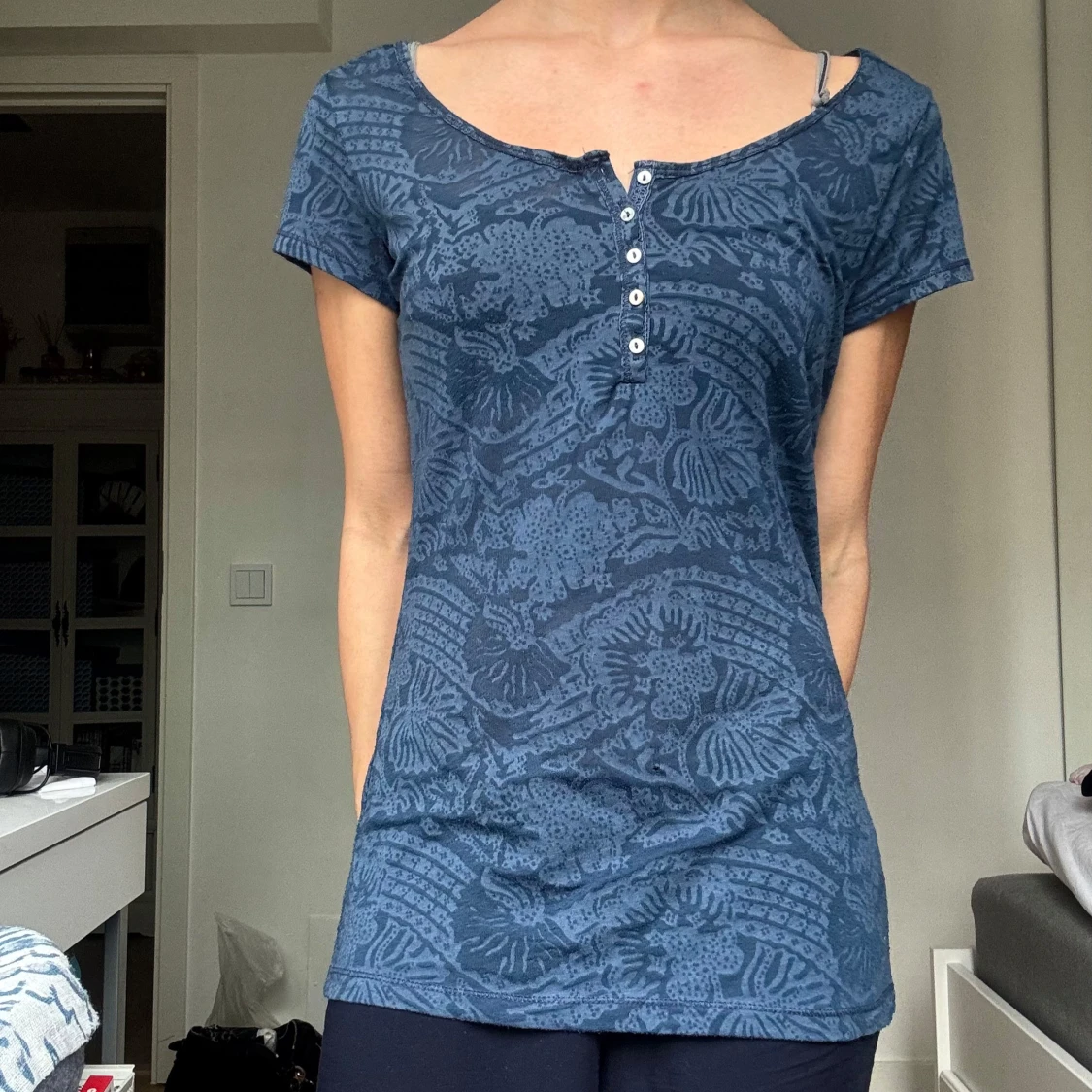 Marinblå söt topp - 1