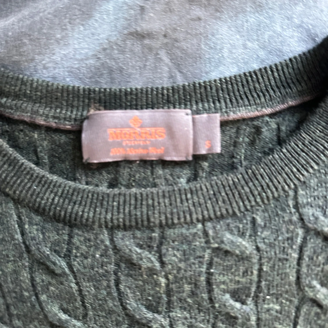 Grön stickad Morris tröja - 2