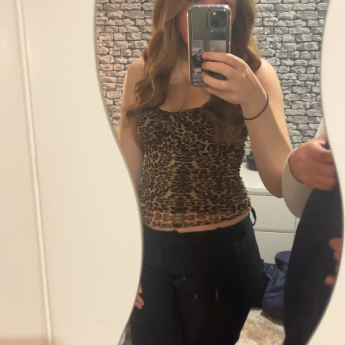 Leopardmönstrad ärmlös topp