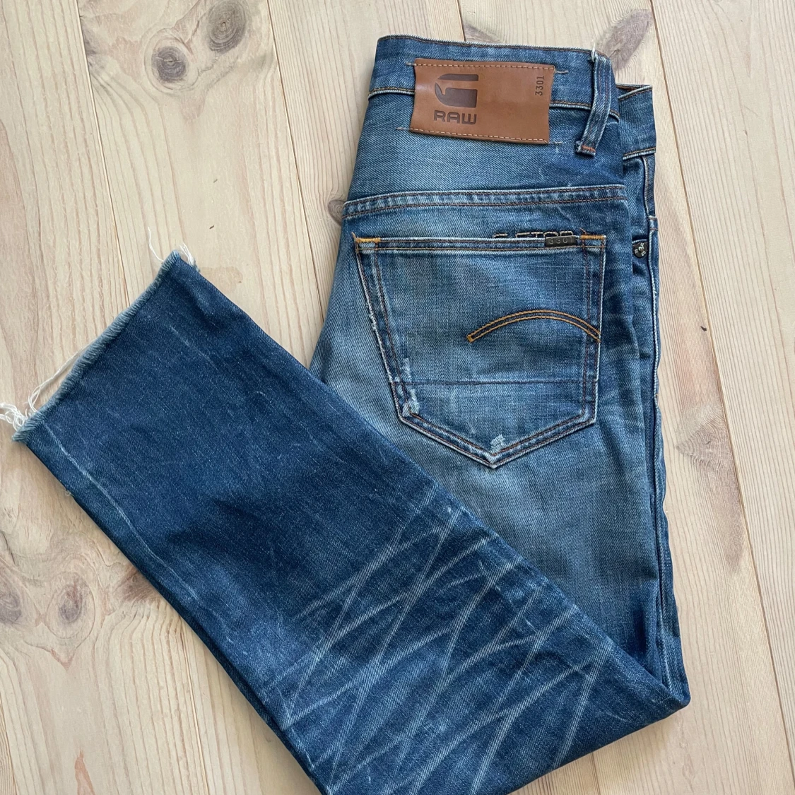 G-Star RAW 3301 blå jeans straight fit