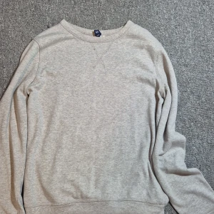 Ljusgrå basic sweatshirt i bomull - En stilren ljusgrå sweatshirt i mjuk bomull. Tröjan har rund halsringning, långa ärmar och klassisk passform. Perfekt för en chill och avslappnad look.