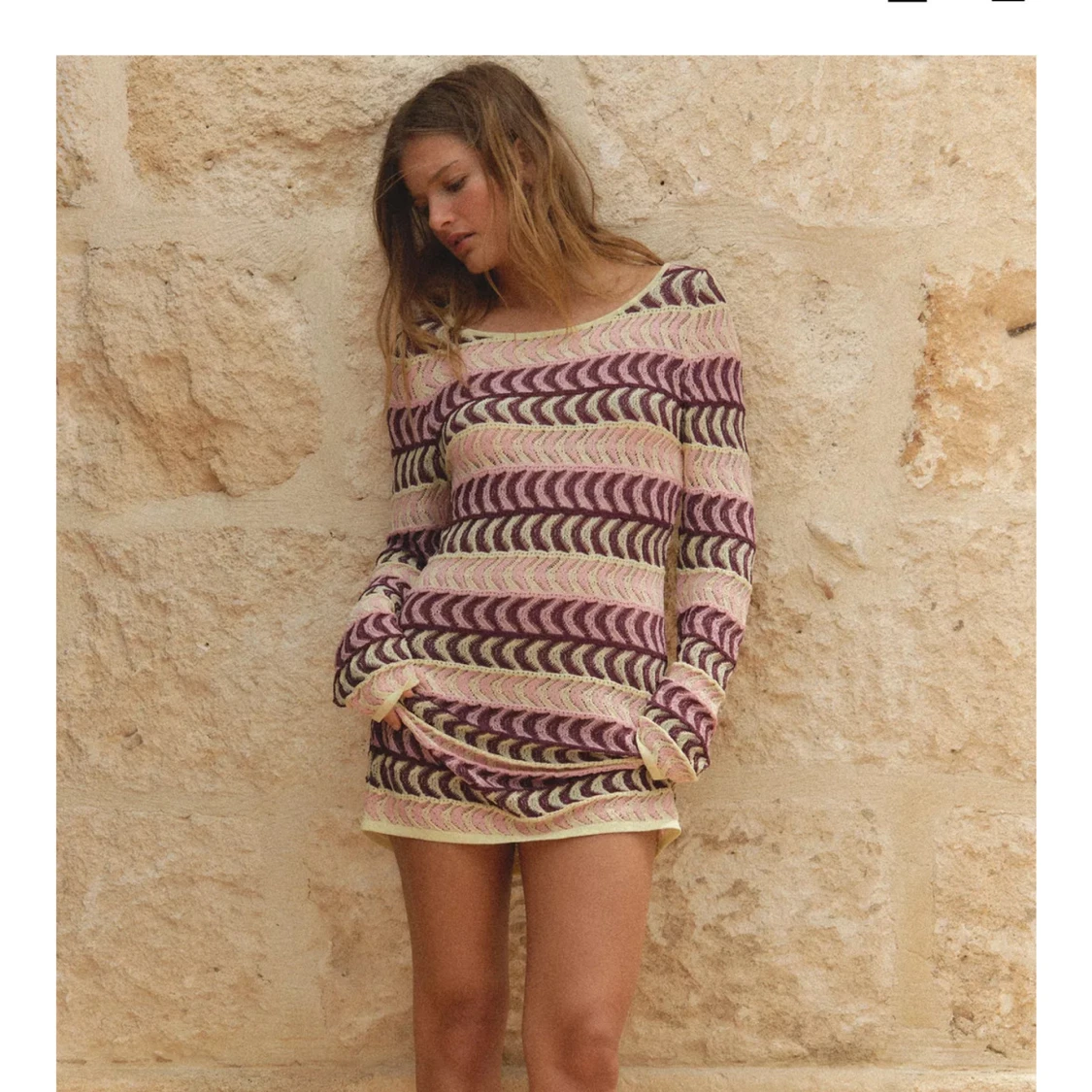 Randig kortklänning zara - 1