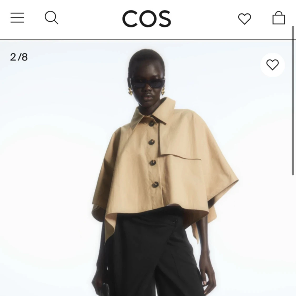 Beige croppad trenchcoat från COS - 1