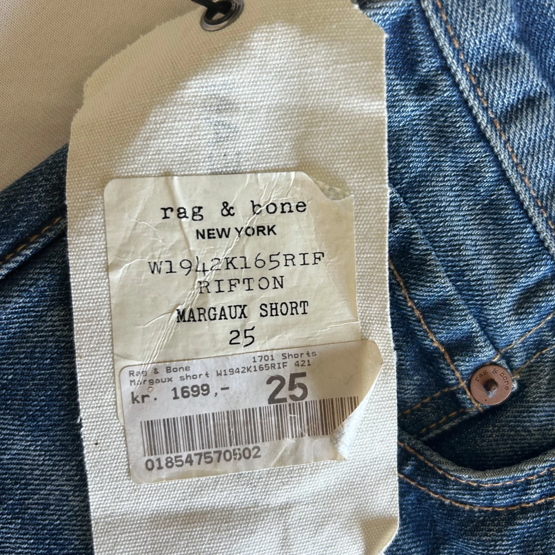 Rag & Bone jeansshorts med fransar - 2