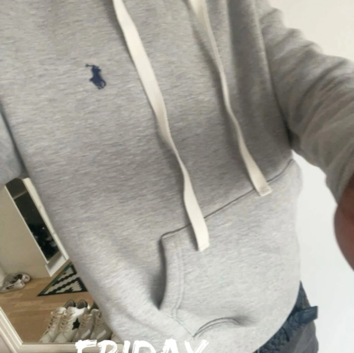 Grå hoodie från Ralph Lauren - 1