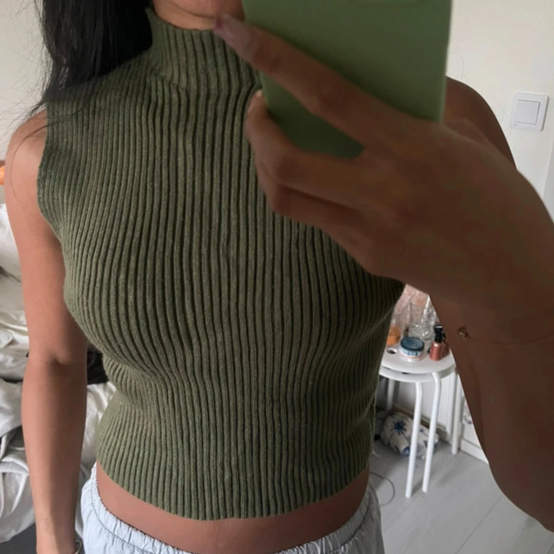 Grön stickad topp - 1