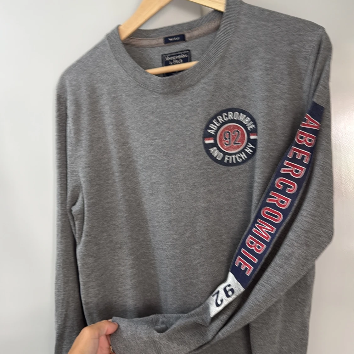 Grå långärmad tröja Abercrombie S - 1