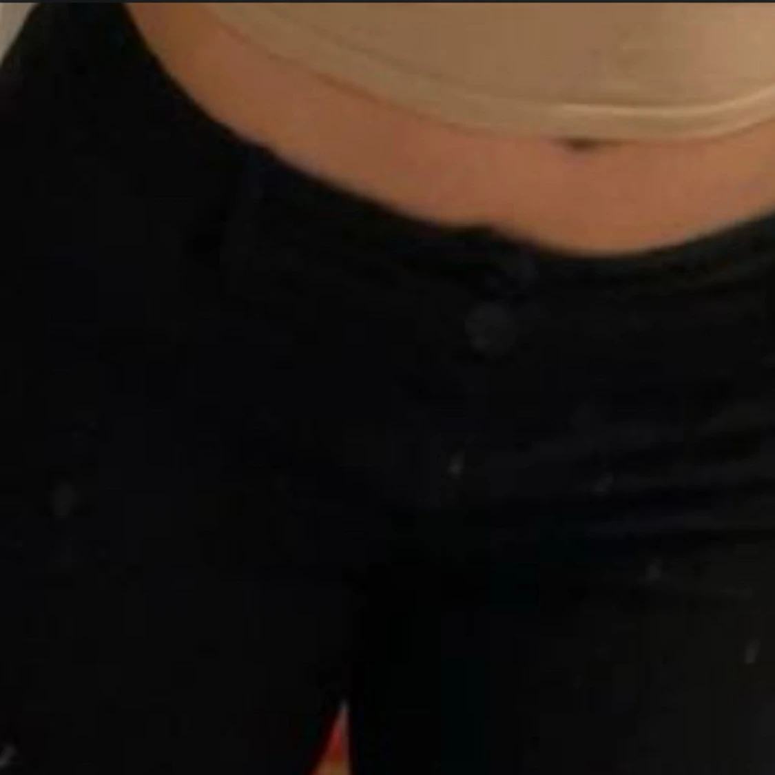 Svarta bootcut kostymbyxor med låg midja - 3