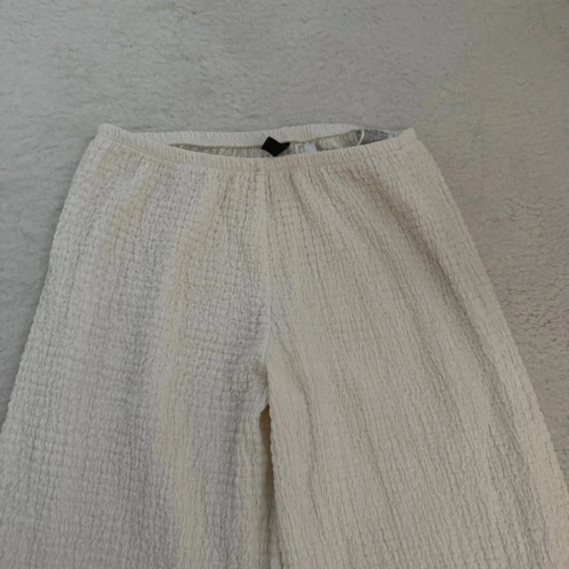 Beiga vida byxor med struktur - 1