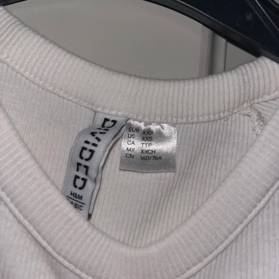 Vit ribbad topp H&M - 2