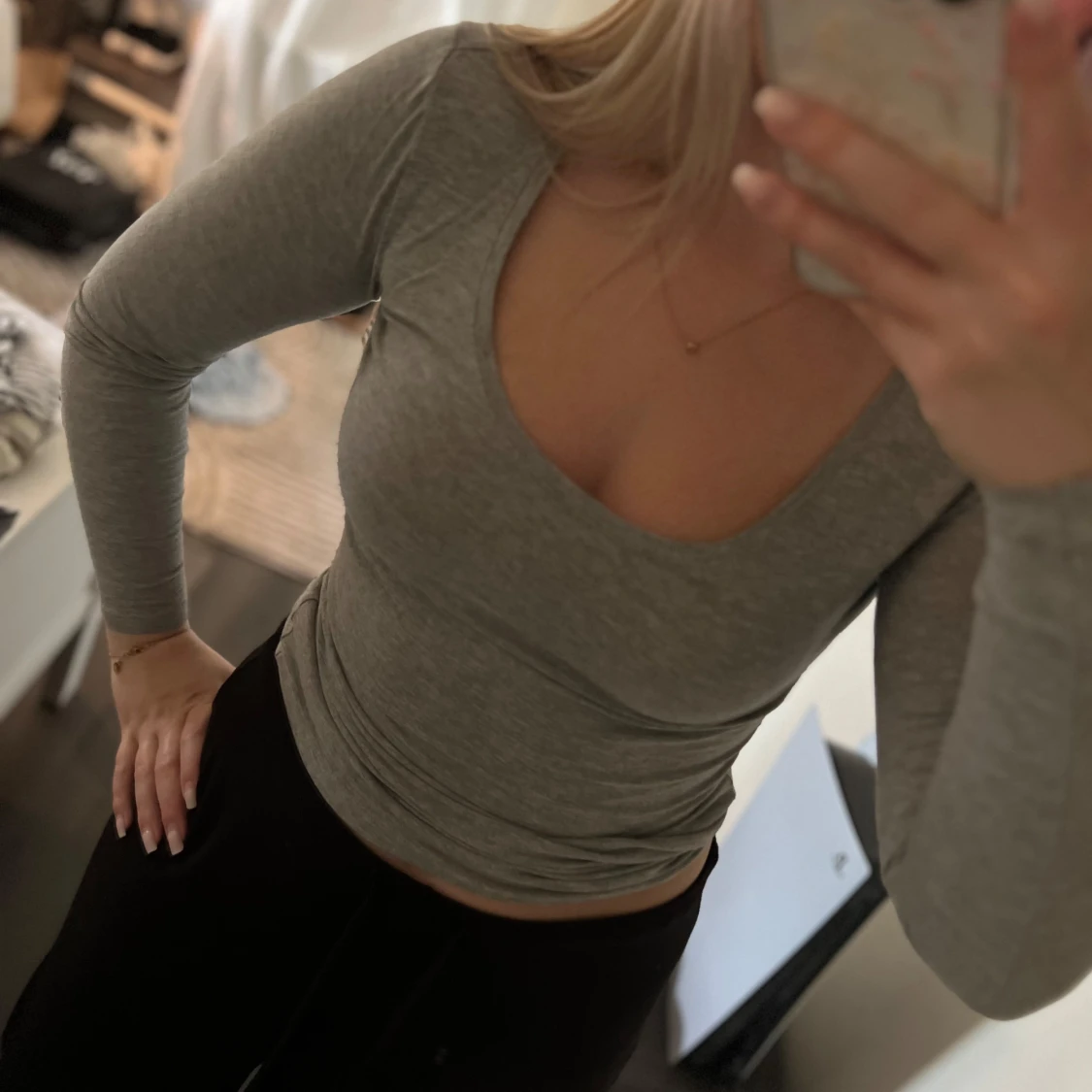 2-pack långärmade toppar H&M - 1