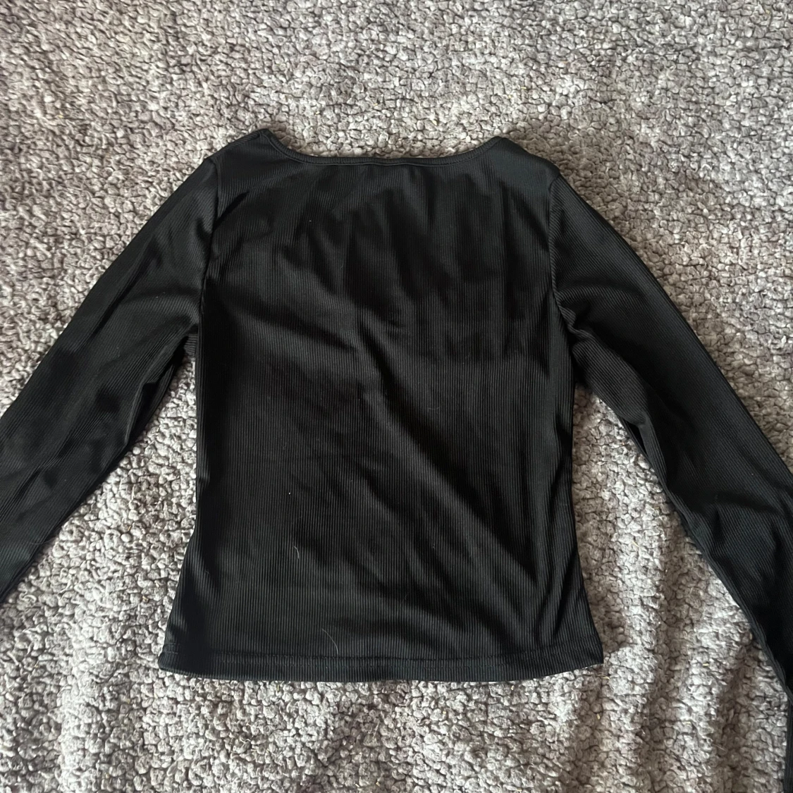 Svart ribbad topp från Romwe - 1