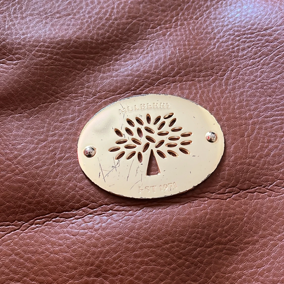 Brun axelväska från Mulberry i skinn - 1