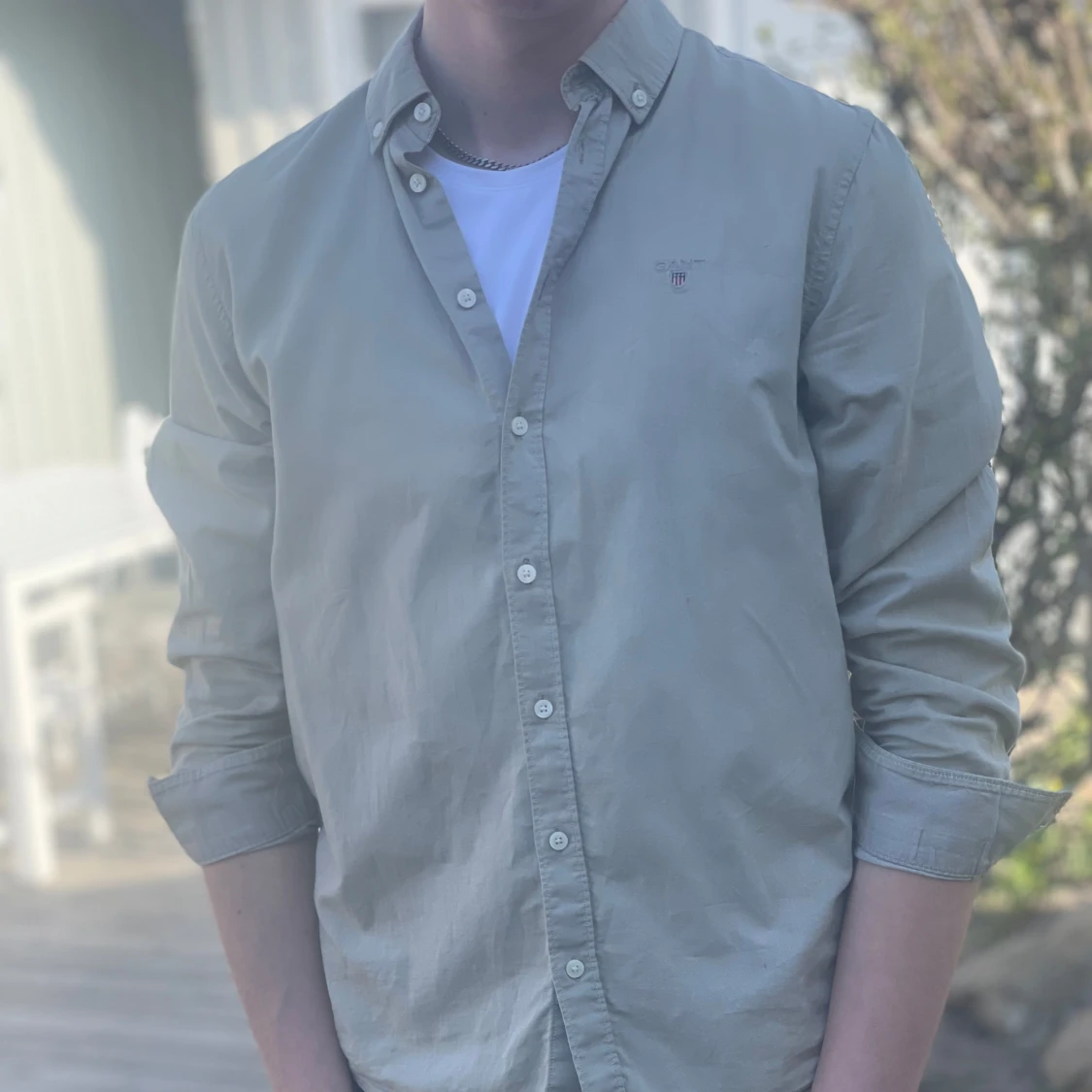 Linne skjorta gant  - 2