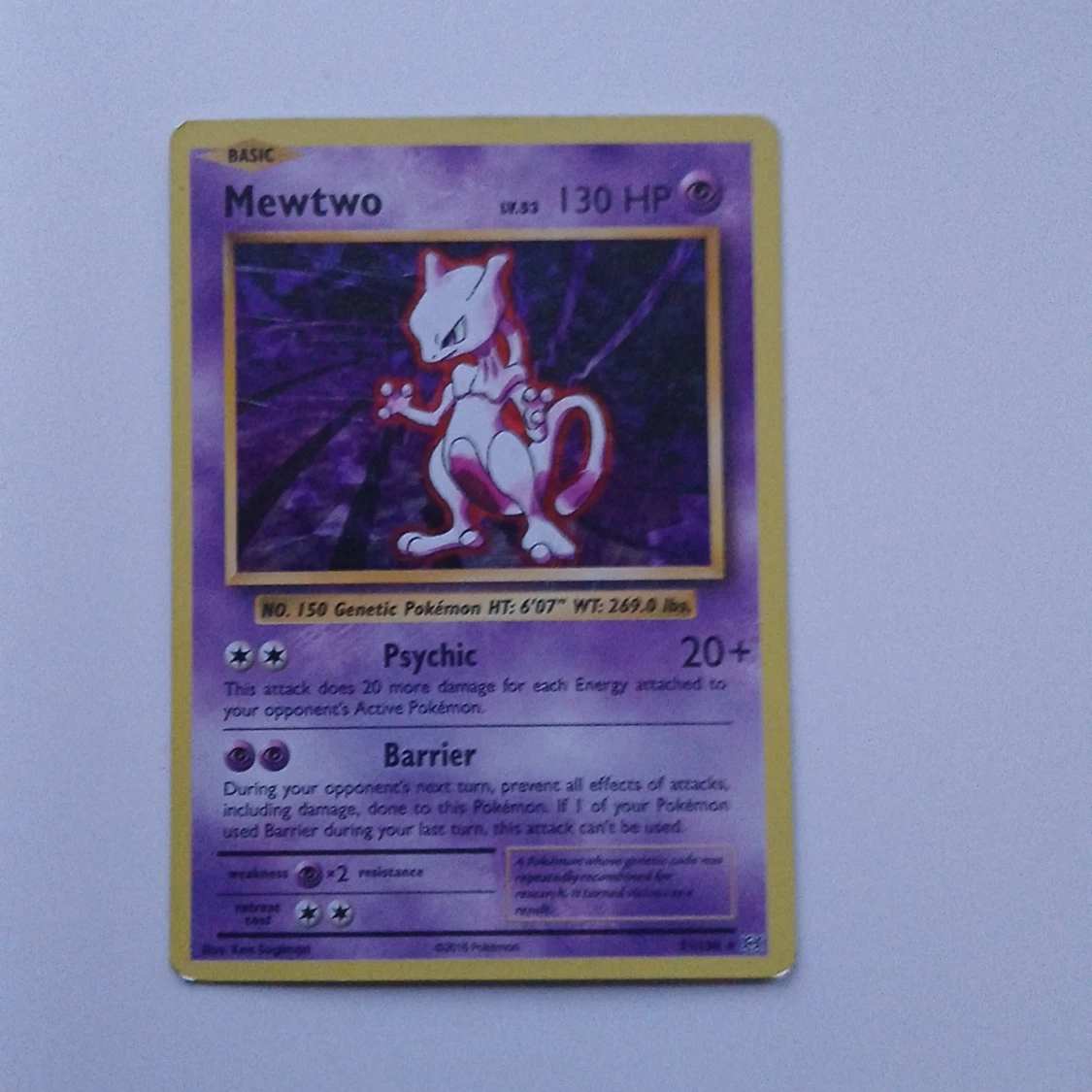 Mewtwo Pokémonkort