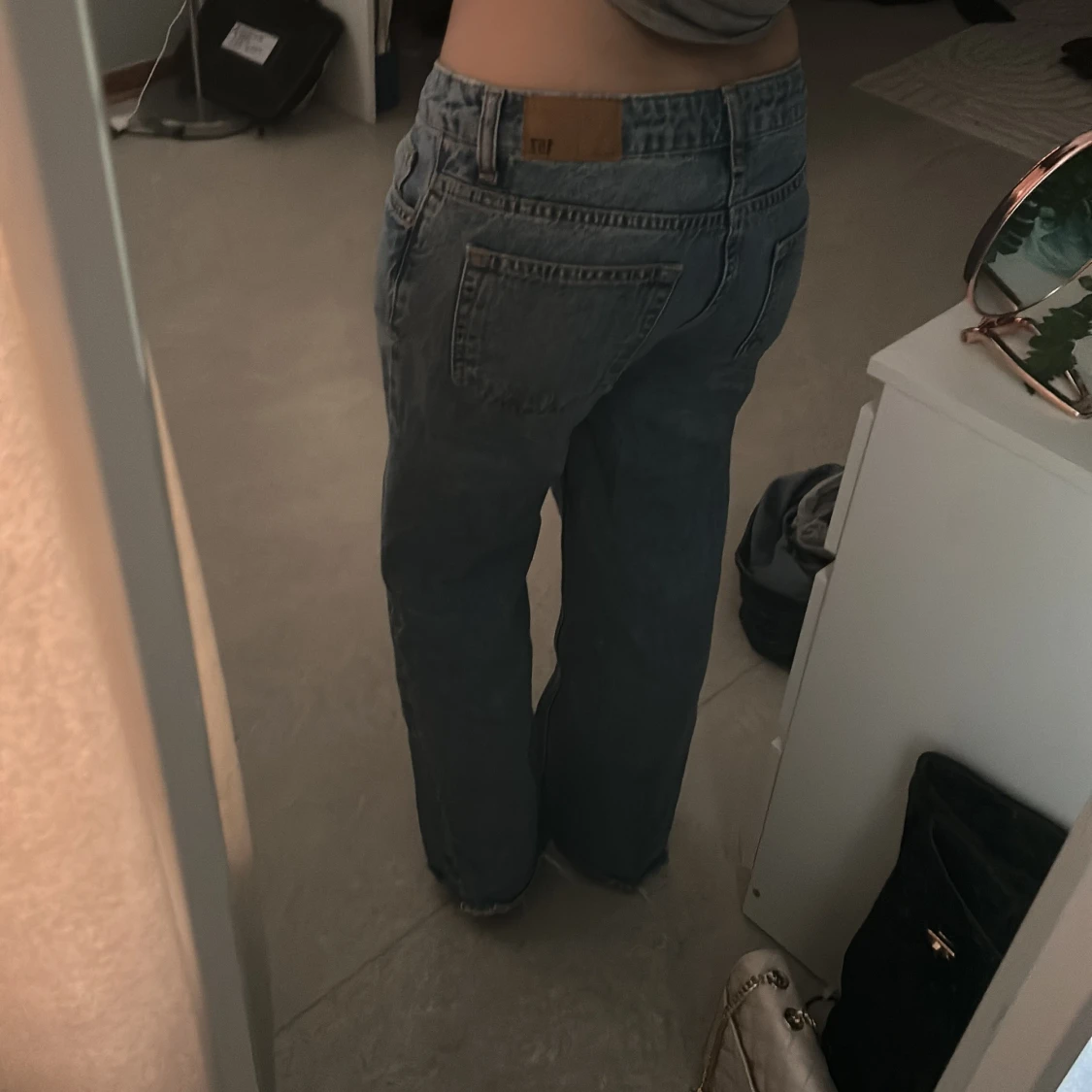 Blå low waist jeans från 157 - 1