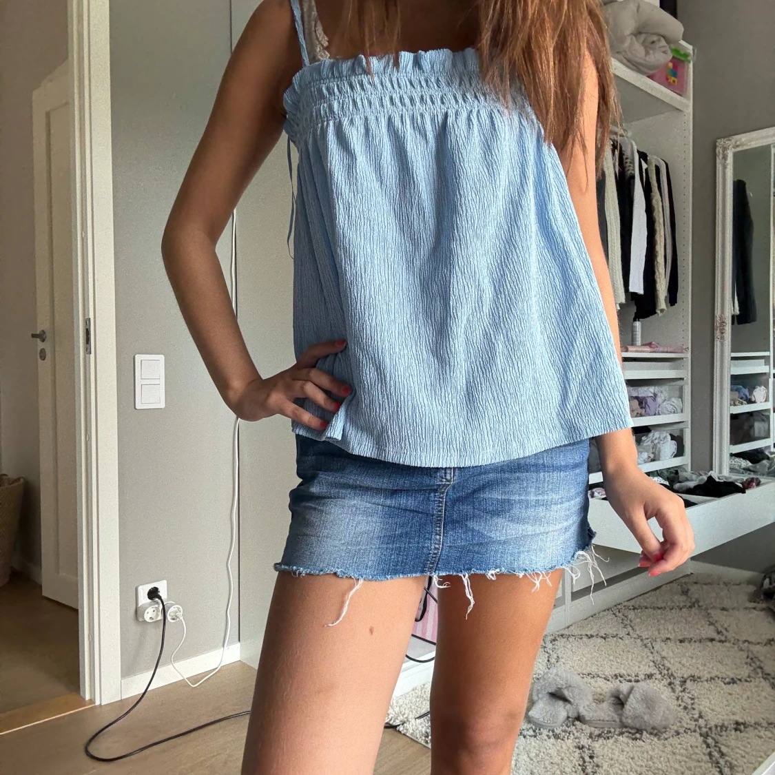 Ljusblå topp gina - 2