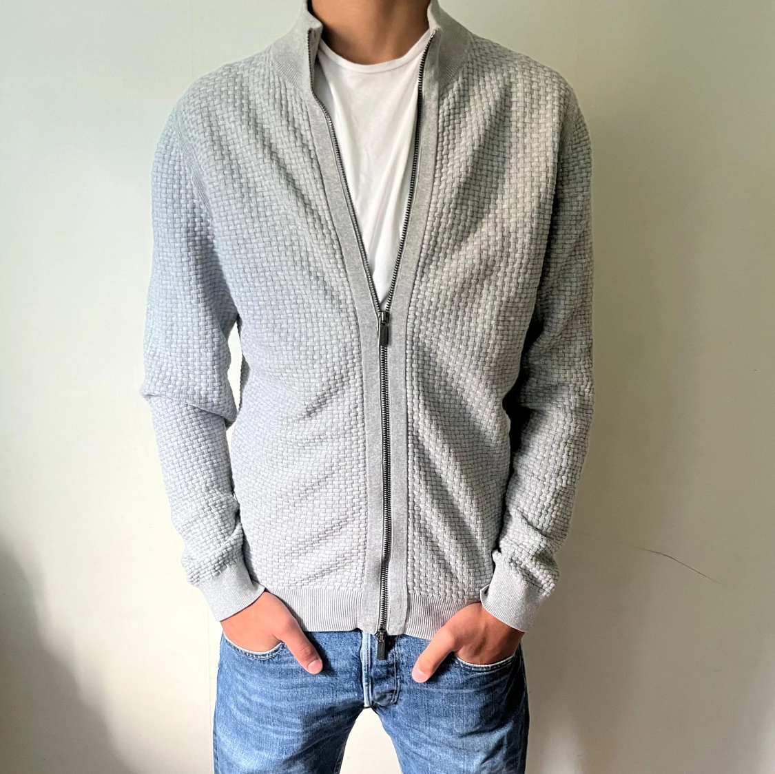 Grå kofta från Massimo Dutti