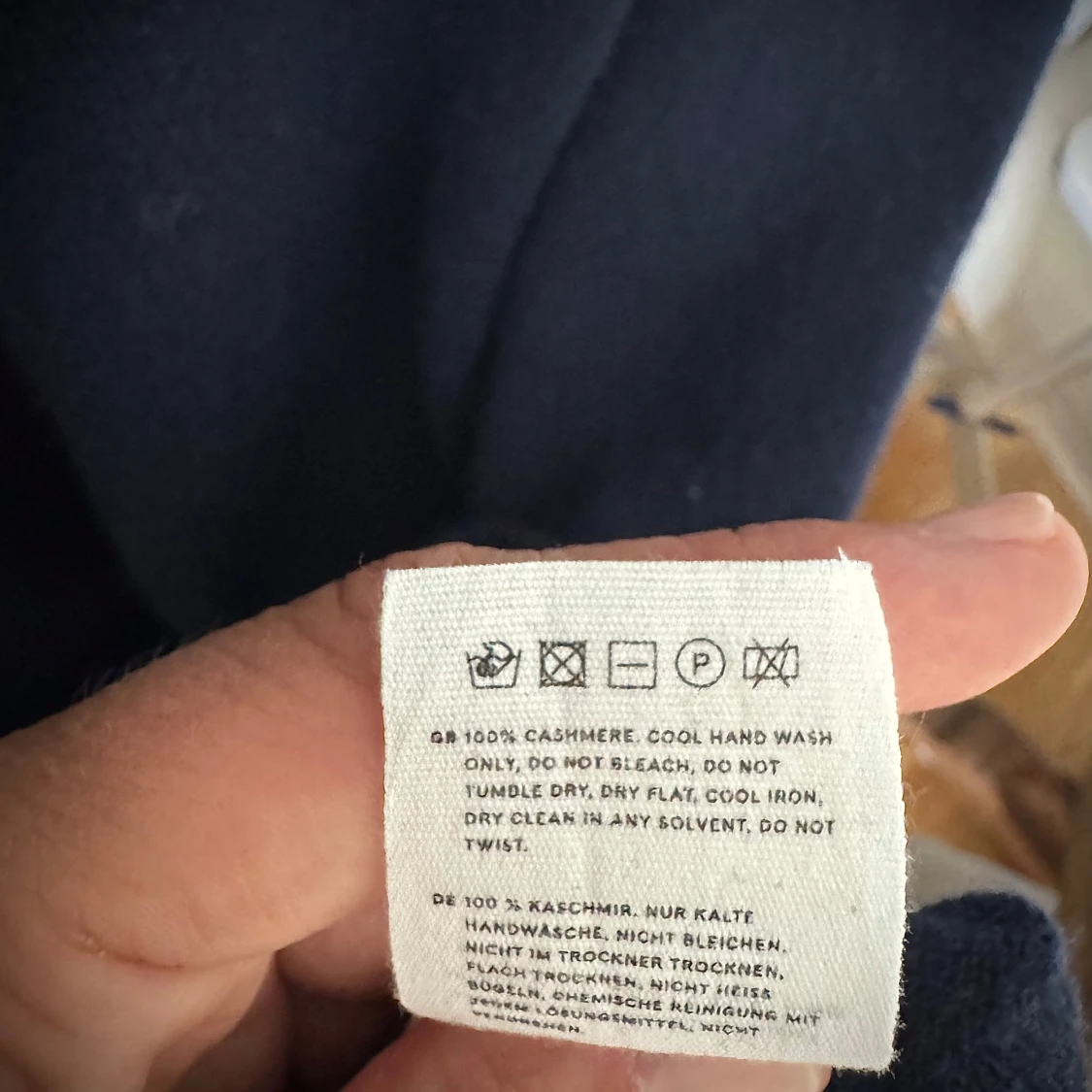 Mörkblå kashmirtröja Soft Goat • Small - 2