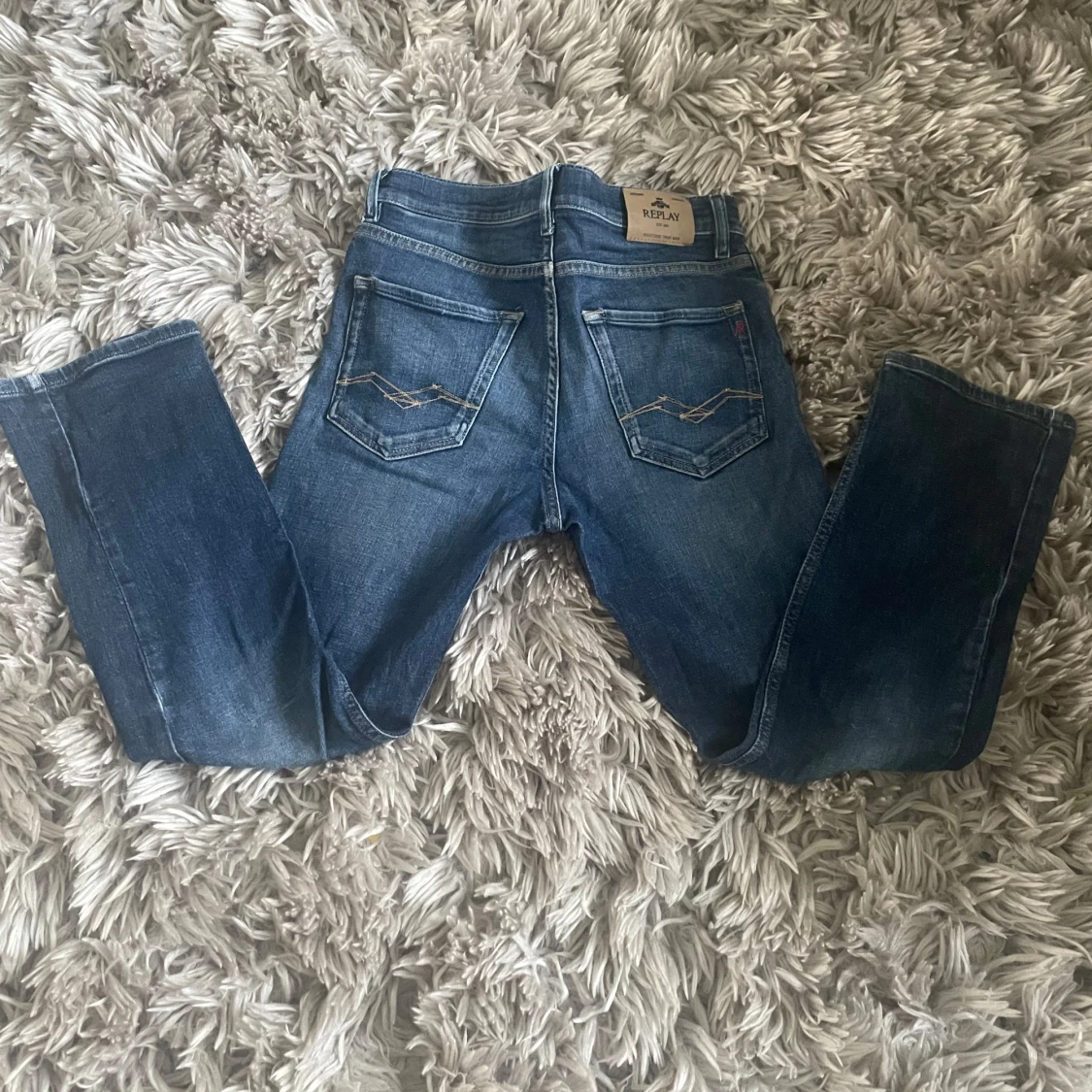 Blå Replay jeans straight fit