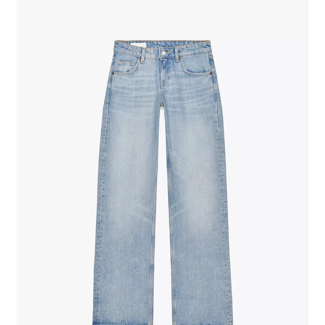 Ljusblå wide jeans med låg midja - 2