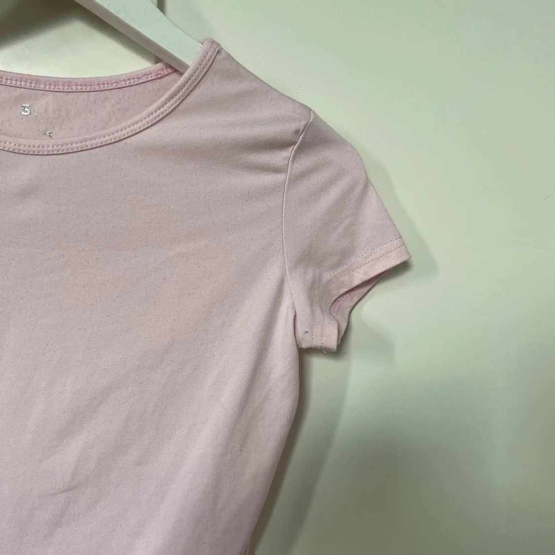 Ljusrosa croppad topp i bomull - 2