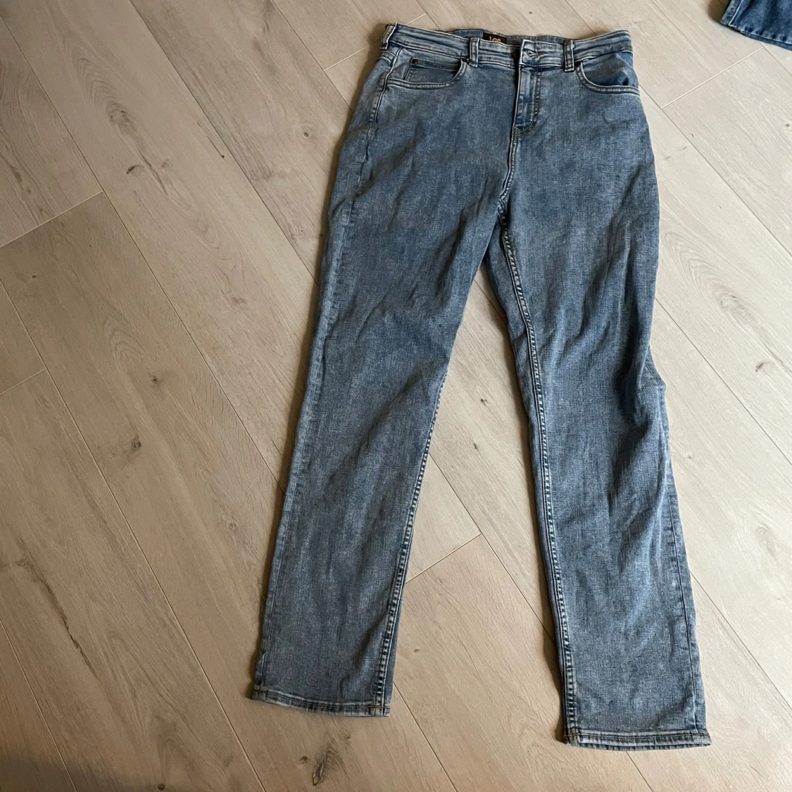 Blå raka jeans från Lee