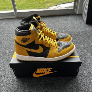 Jordan 1 high pollen - Säljer mina Jordan 1 high pollen, storlek 46. Väldigt bra skick, knappt använda. Box, samt svarta skosnören tillkommer