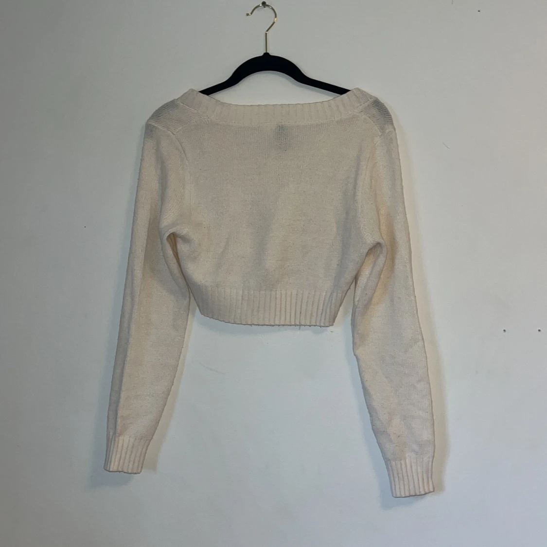 Tunn stickad vit tröja - 90