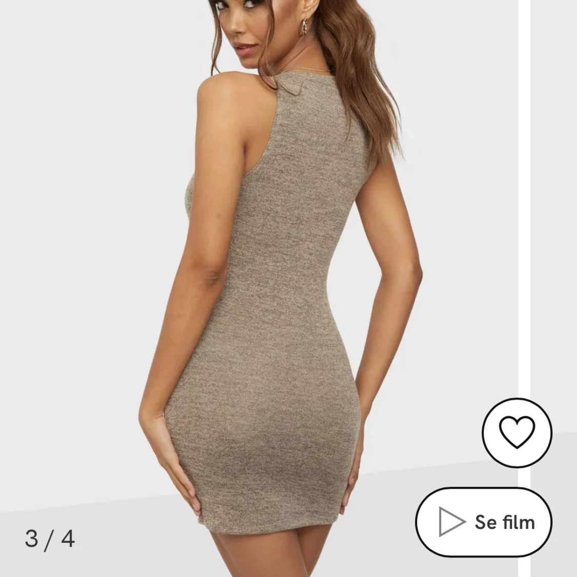 Nelly beige cut out klänning  - 90