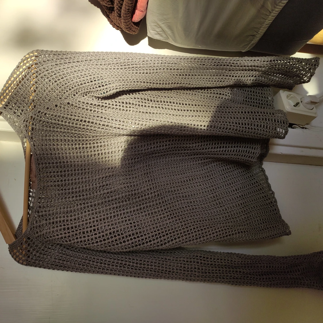 Virkad grå tröja - 90