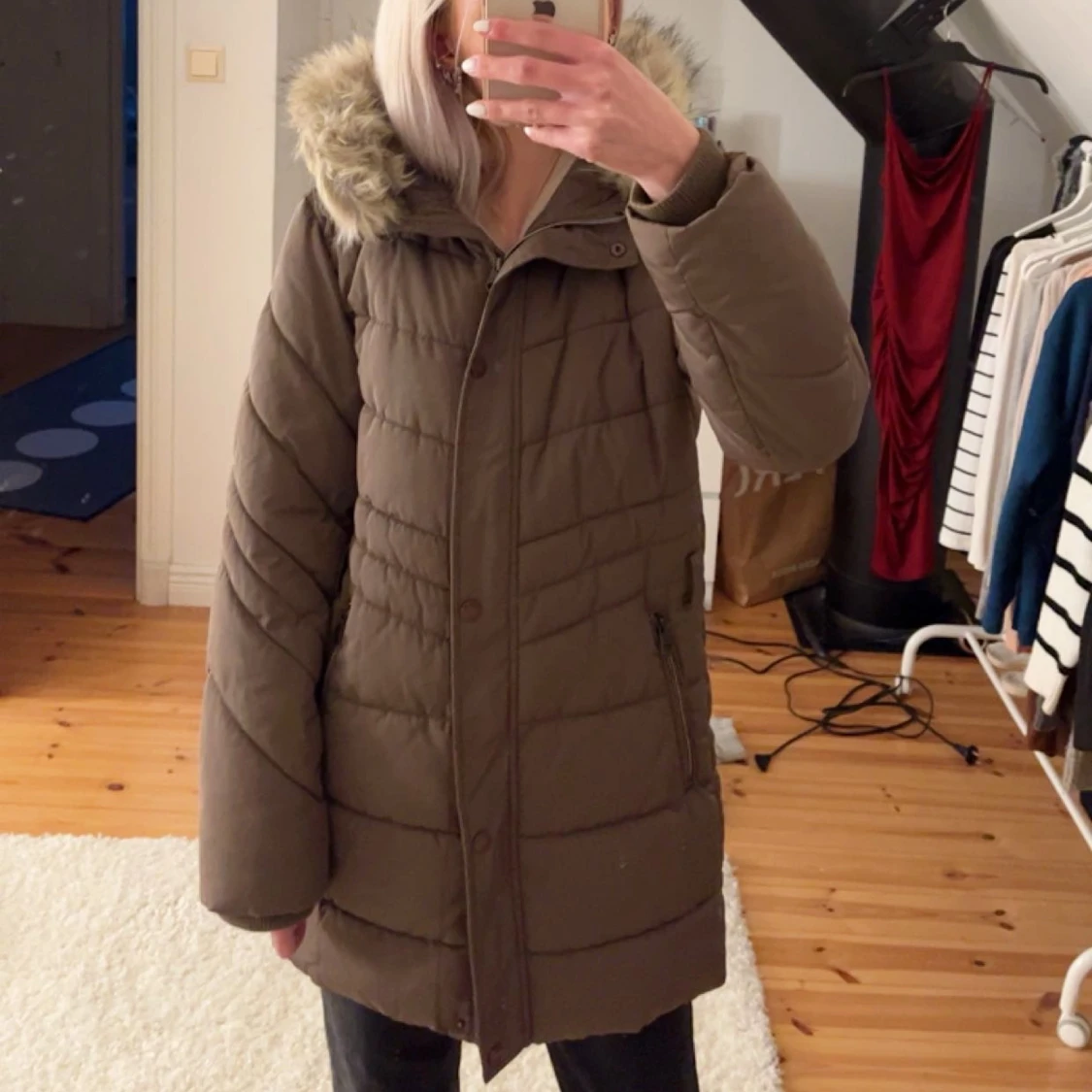 Grön/brun jacka - 90