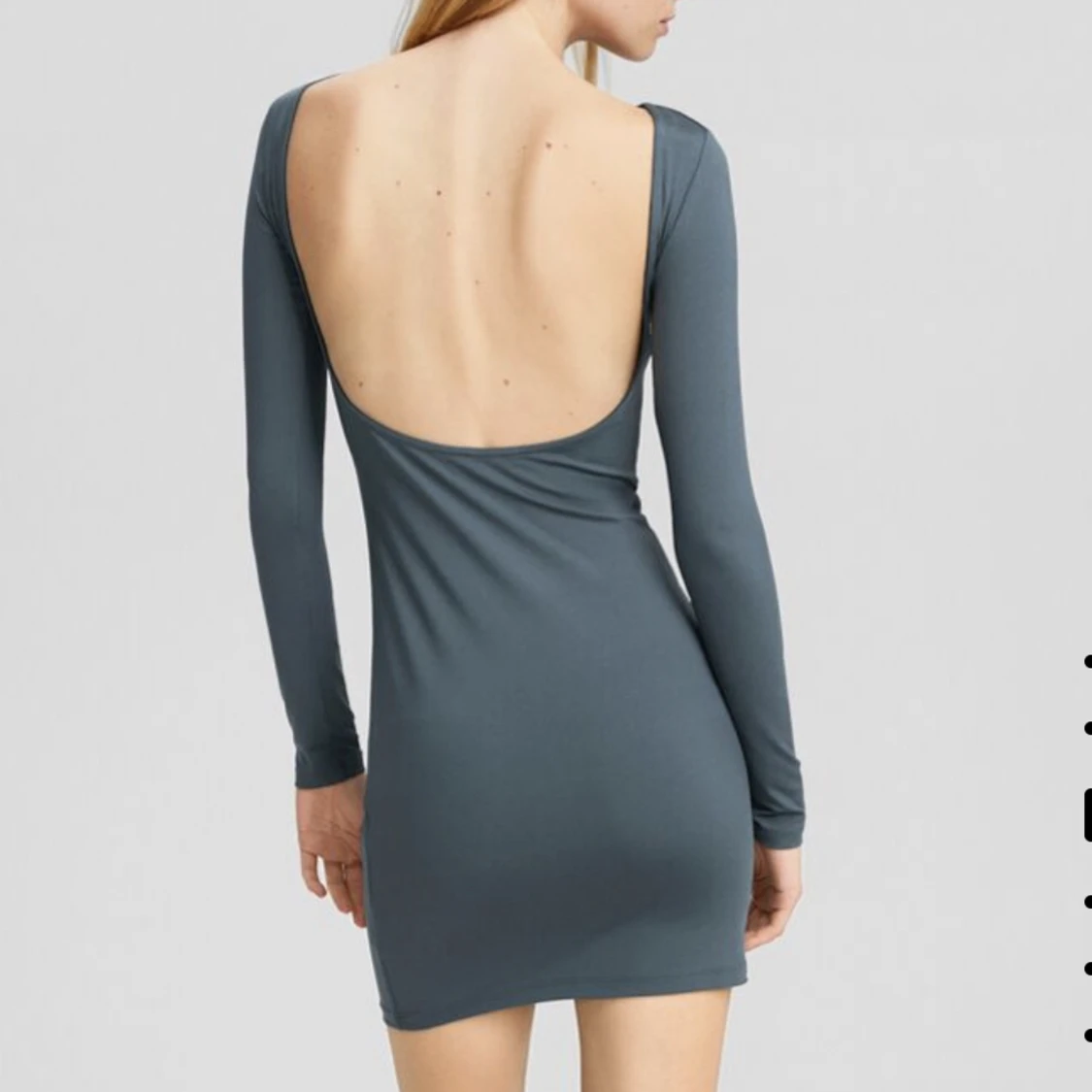 Backless dress petrol color - 90